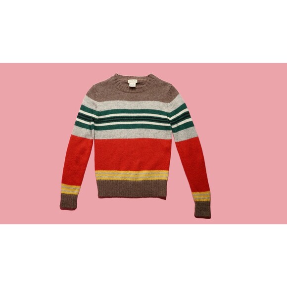 1970s-1980s Michael MILEA BETSEY JOHNSON Striped Wool Blend Sweater. S-M. AS IS - Picture 2 of 10